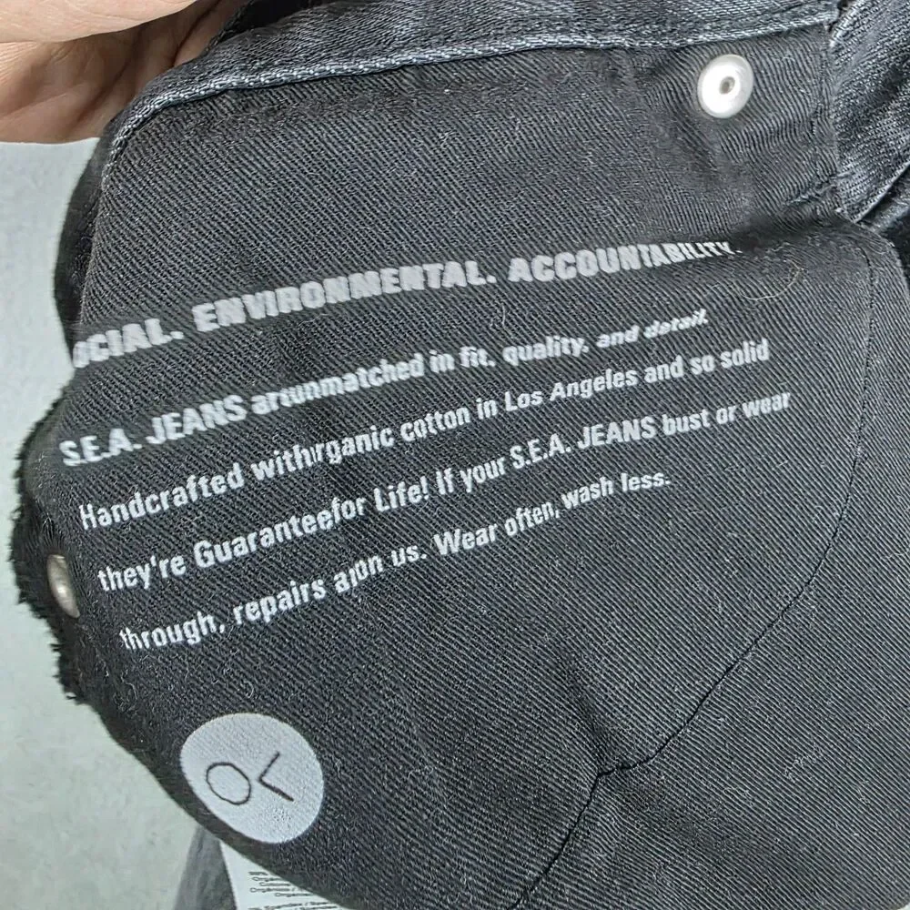 OUTERKNOWN SEA Jeans Black Drifter Tapered Fit Organic Mens 32x30